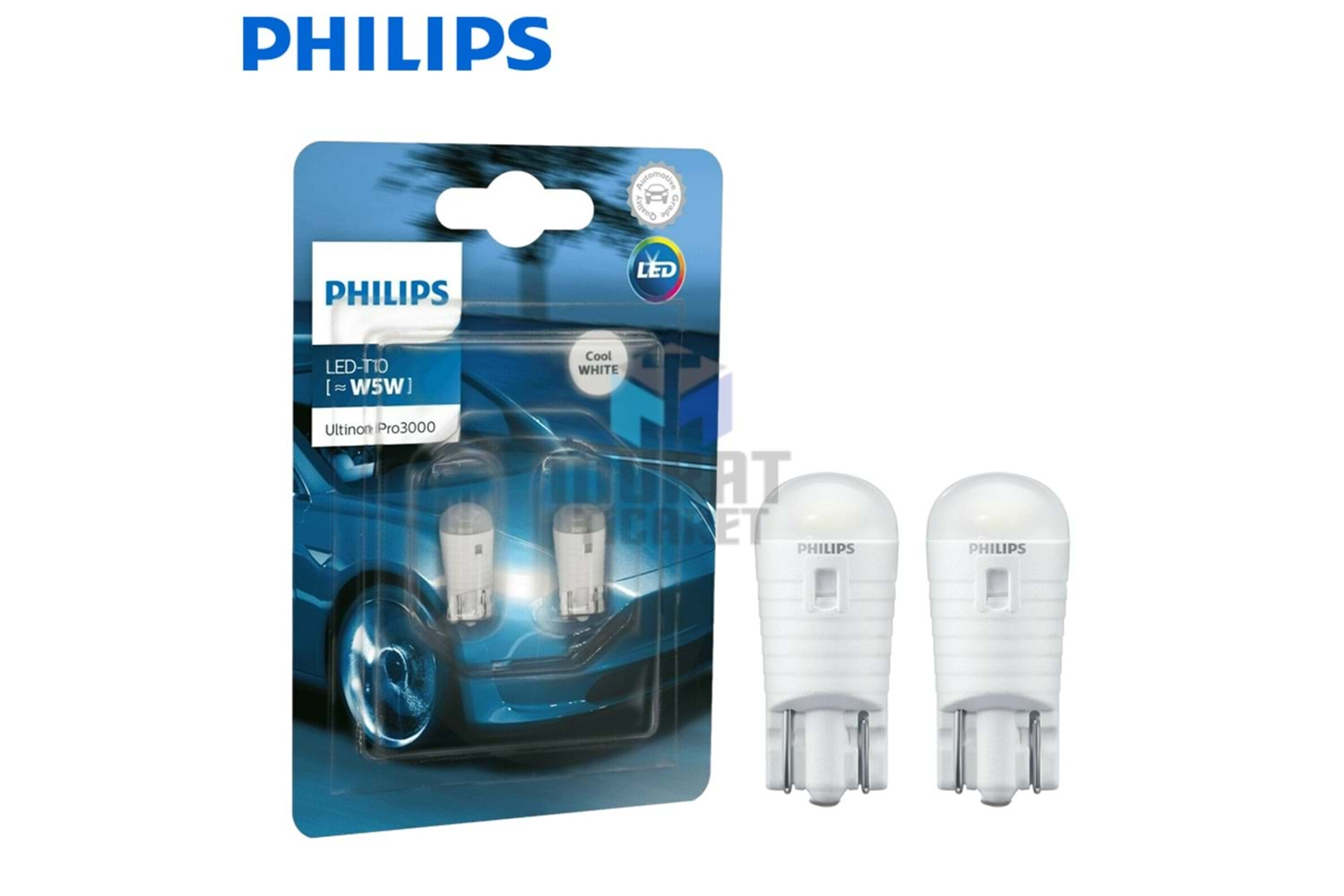 PHILIPS 11961U30CWB2 DİPSİZ LED AMPUL 12V T10 5W BEYAZ IŞIK