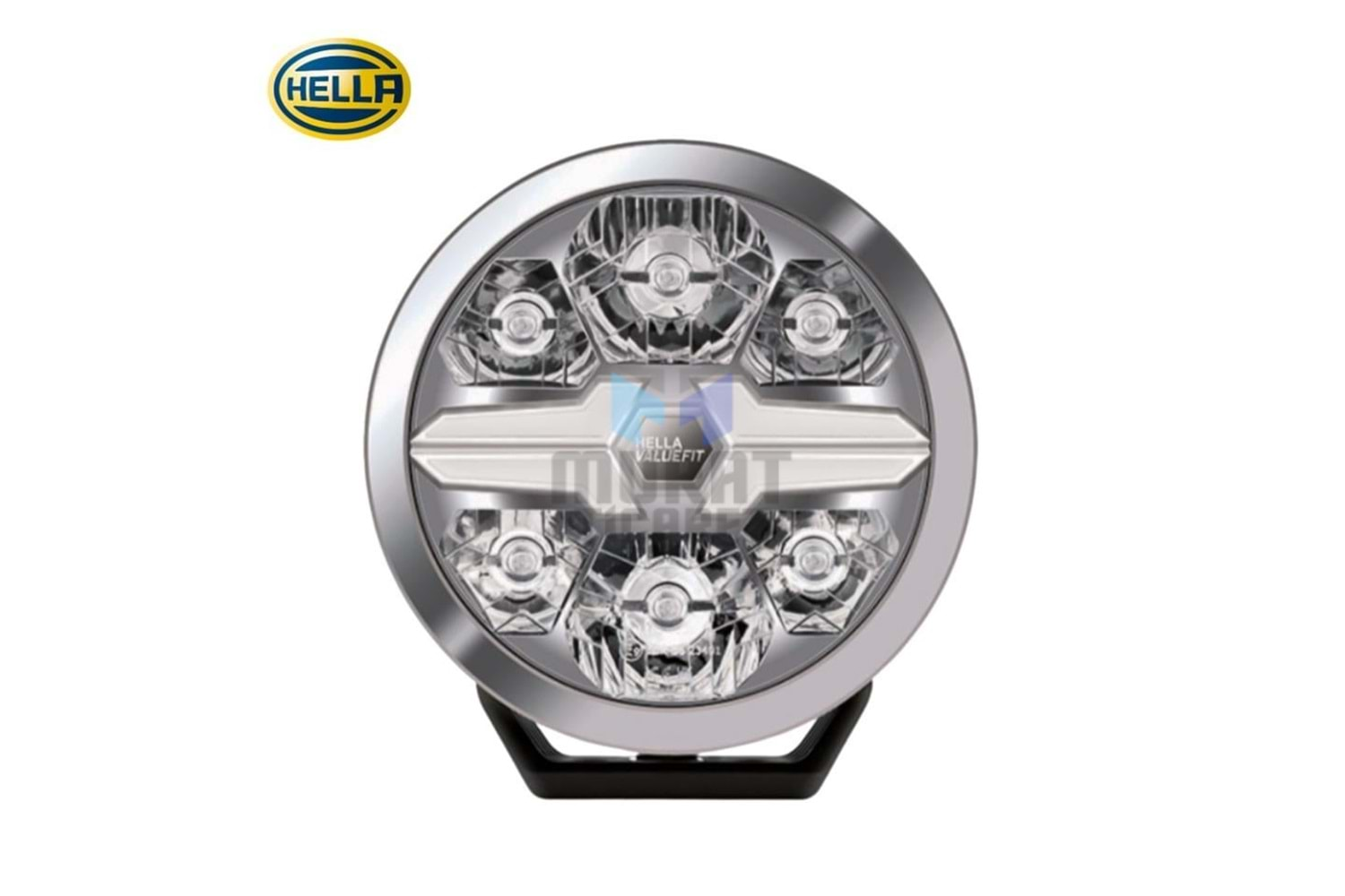 HELLA 1FJ357199031 12V-24V LED LAMBA YUVARLAK KROM ÇERÇEVE 3000 SARI-BEYAZ 220 MM