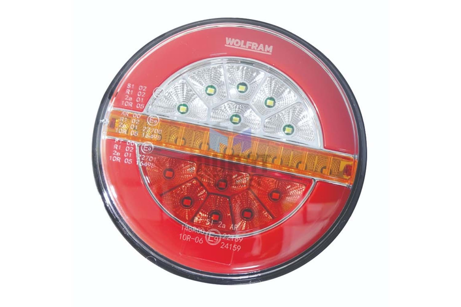 WOLFRAM 40130 HAMBURGER STOP LAMBASI NEON LEDLİ 4 FONKSİYONLU SOL E BELGELİ 10/30V