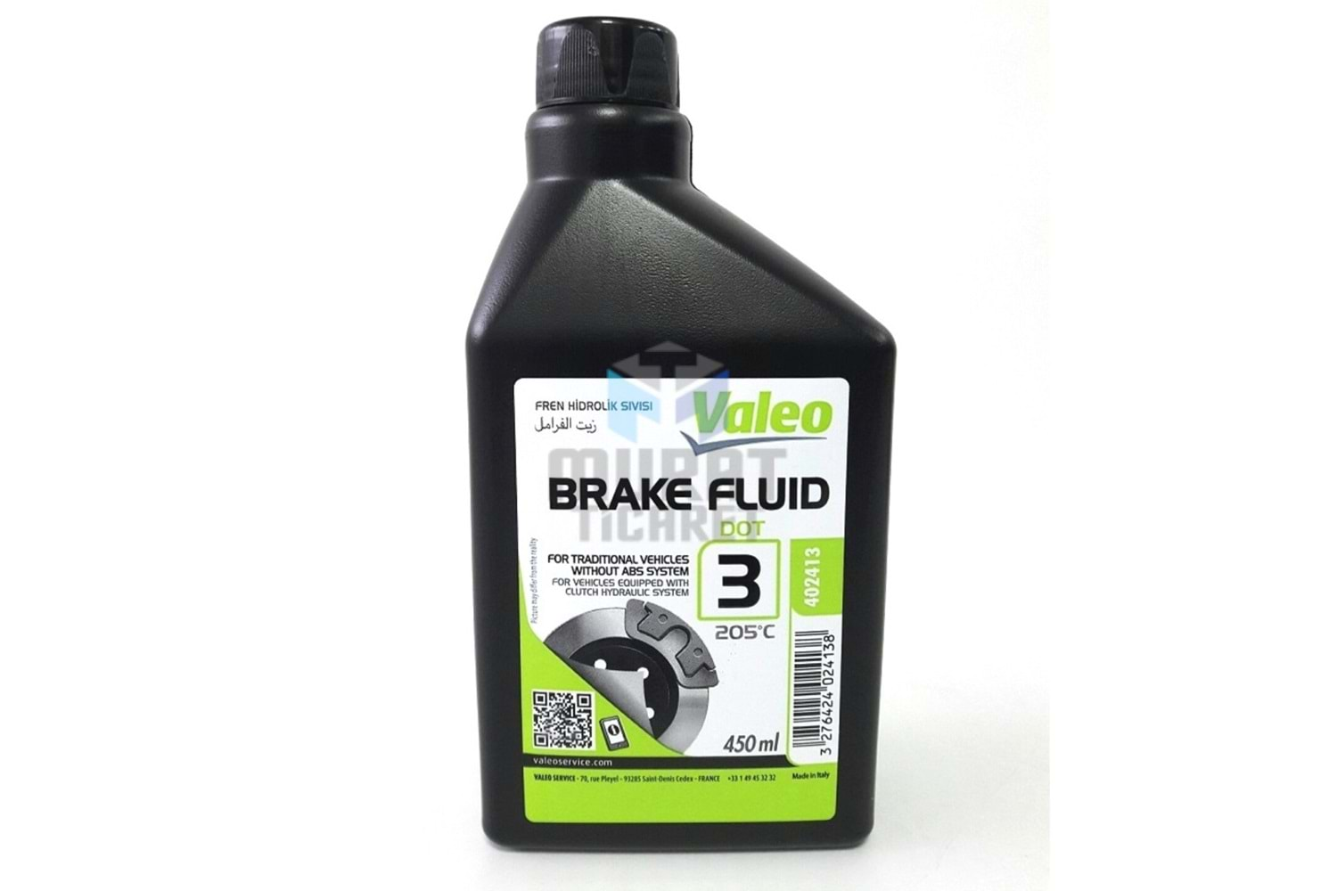 VALEO 402413 HİDROLİK FREN YAĞI DOT3 450 ML