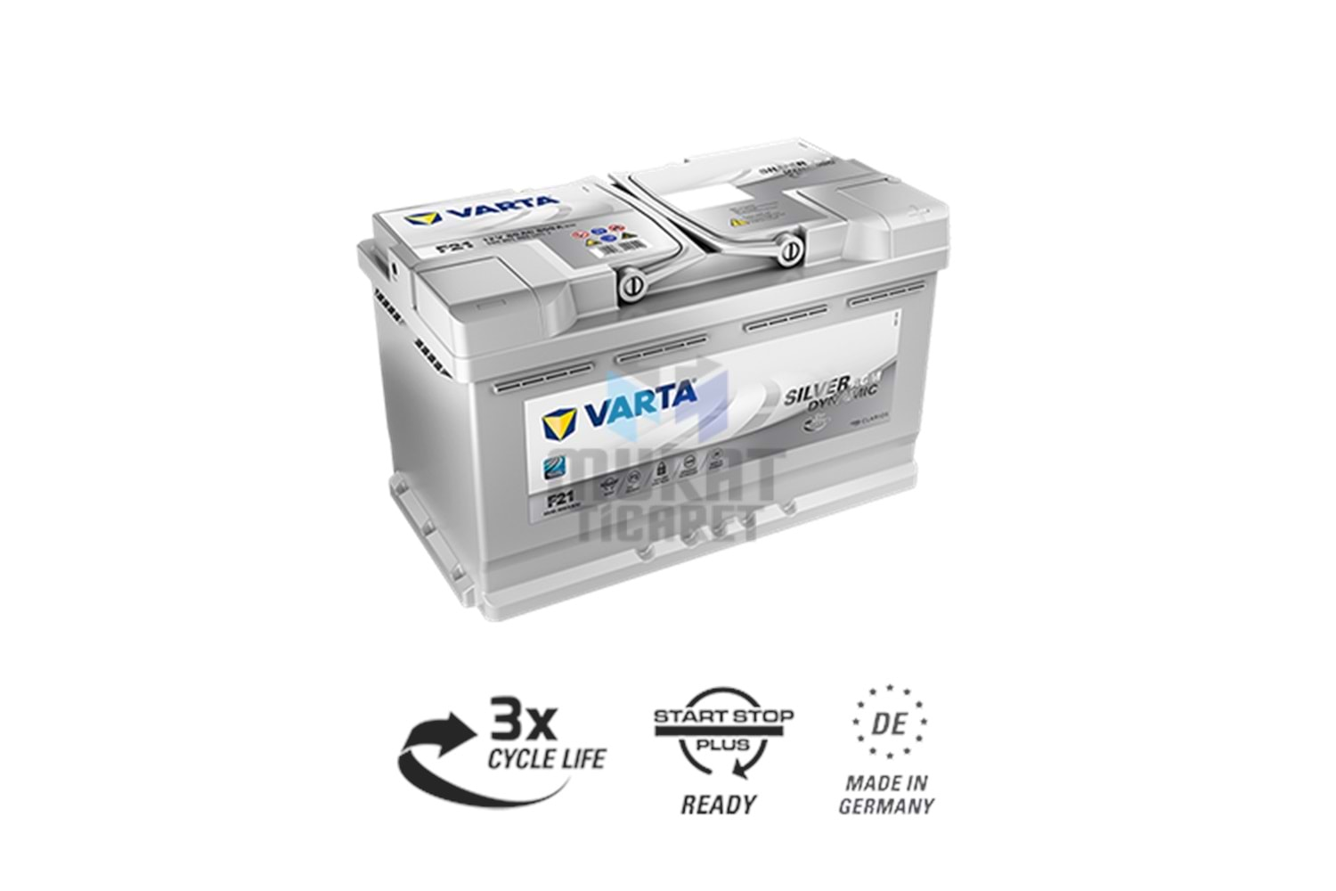 VARTA F21 12 VOLT 80AH AKÜ SILVER DYNAMIC AGM