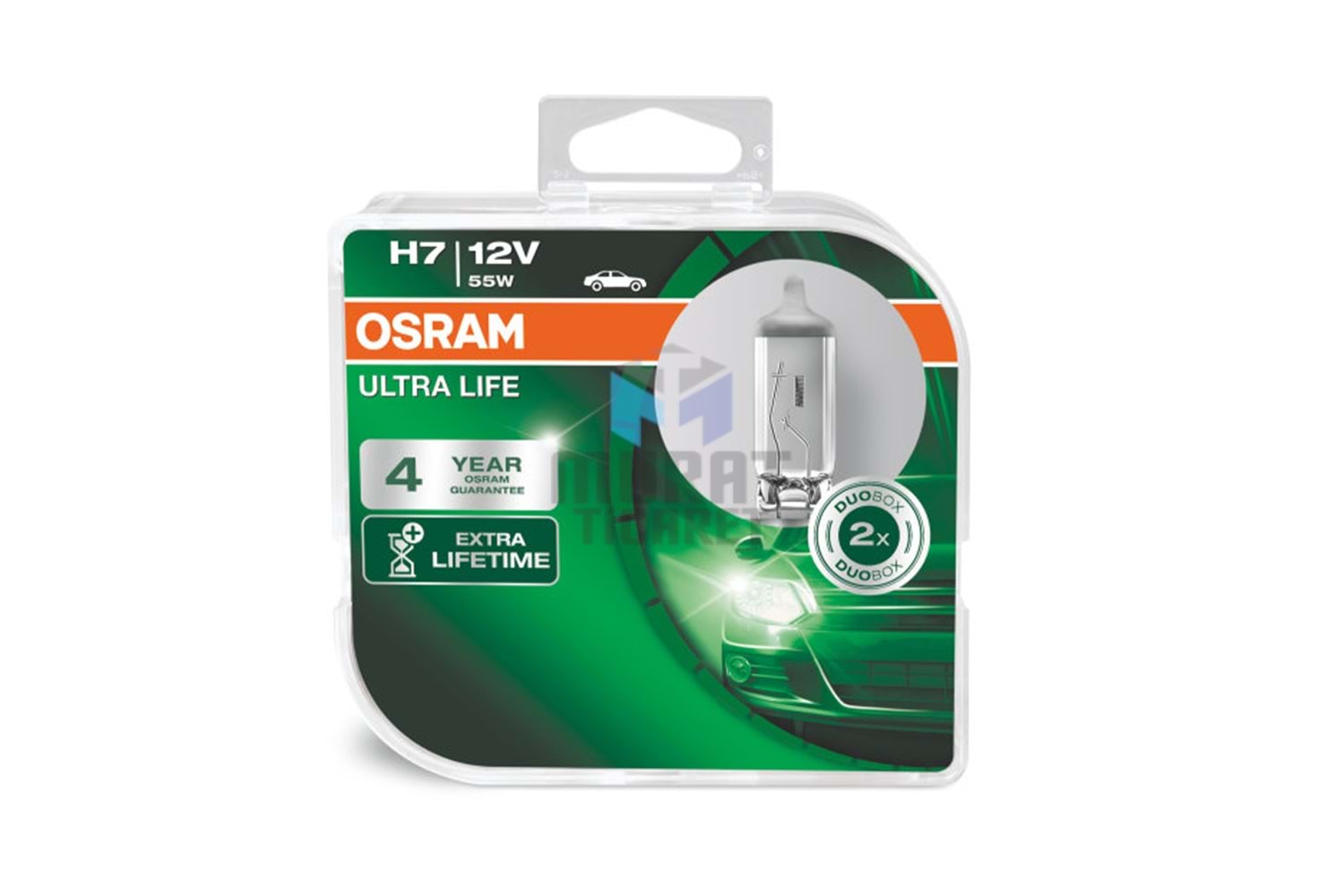 OSRAM 64210ULT-HCB H7 12V 55W FAR AMPULU UZUN ÖMÜRLÜ EKSTRA DAYANIKLI