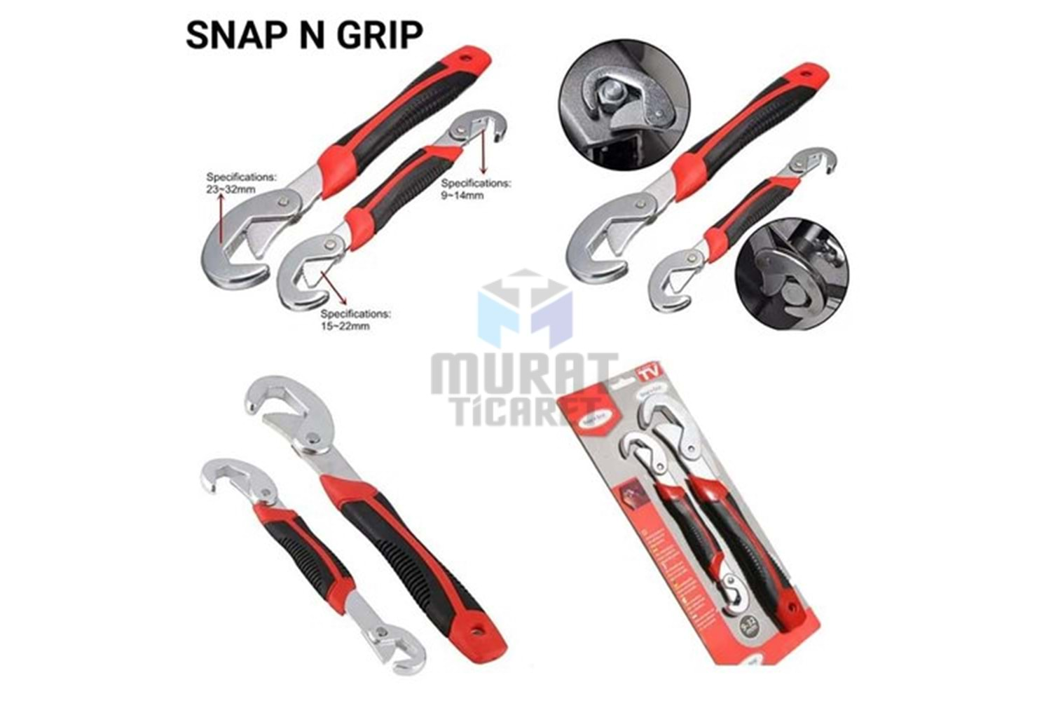 Snap n Grip 2'li Akıllı Anahtar Seti 9-32MM