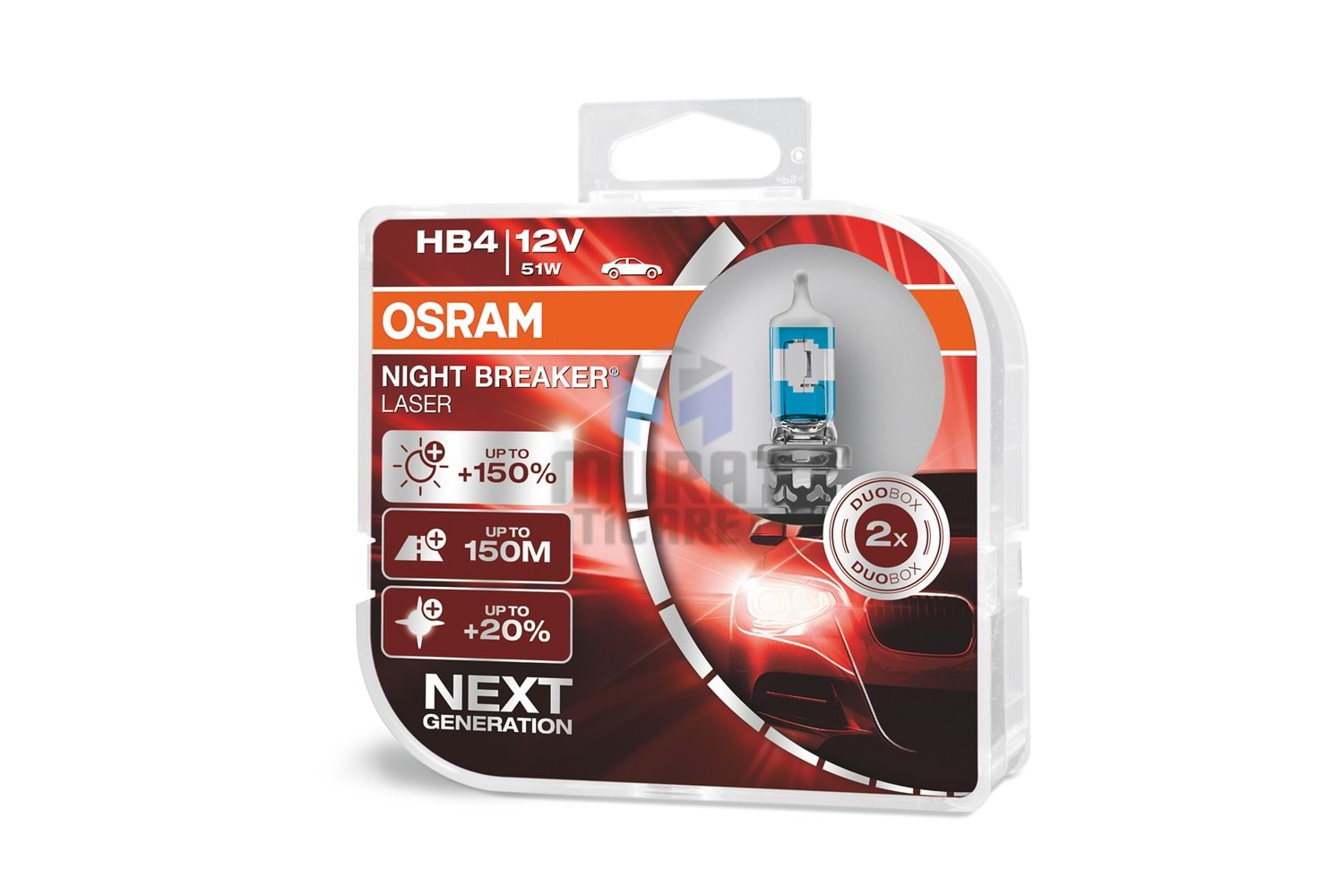 OSRAM NIGHT BREAKER LASER, HB4-12 Volt 55 Watt