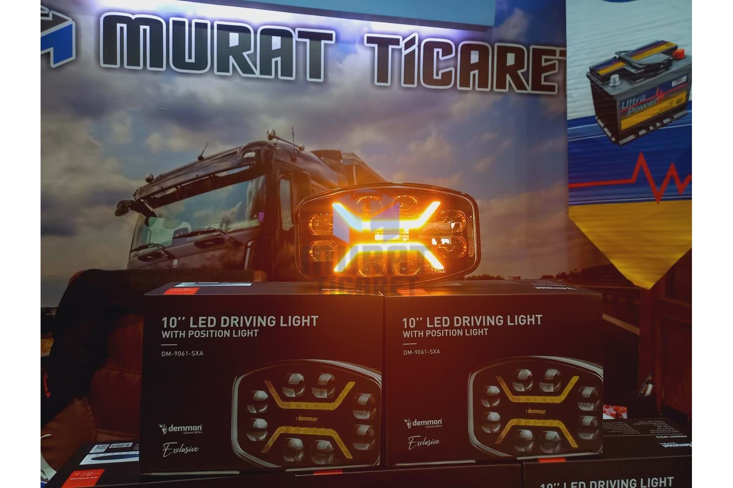DEMMON DM9061SXA SİS LAMBASI, TEPE LAMBASI 8 LEDLİ SARI NEONLU 9-32V 48W