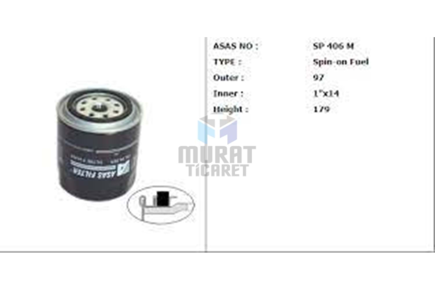 ASAS SP406M TERMOKİNG MAZOT FİLTRESİ