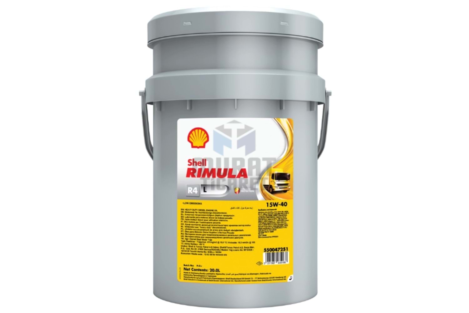 SHELL RİMULA R4 L 15W-40 MOTOR YAĞI 20LT