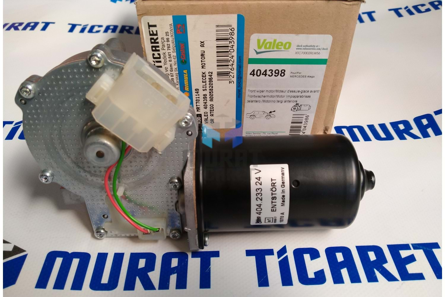 VALEO 404398 SİLECEK MOTORU AXOR ATEGO A0058209642