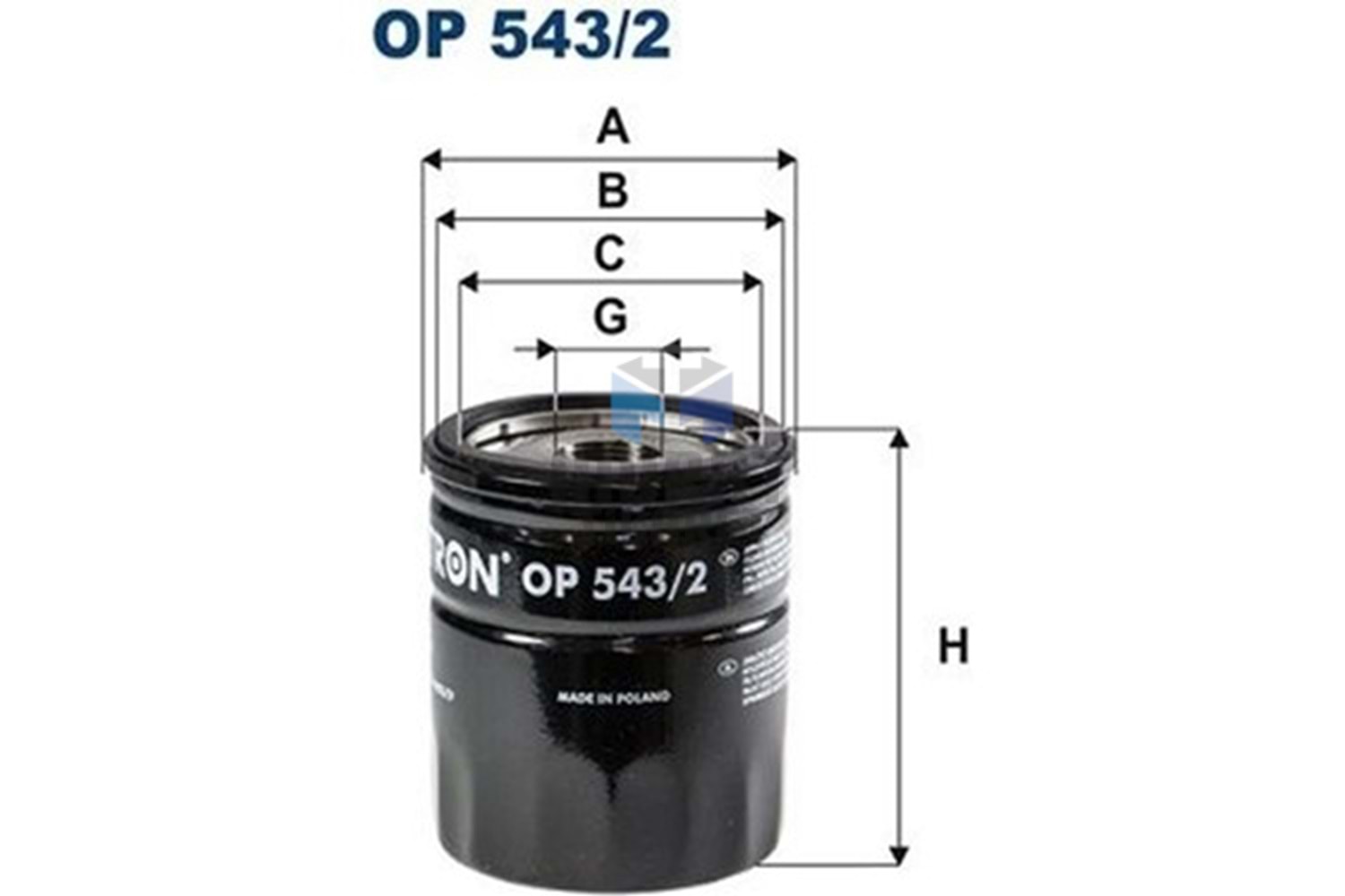 FİLTRON OP543/2 YAĞ FİLTRESİ TRANSİT CUSTOM V362-V363 2.0 PANTHER 17>