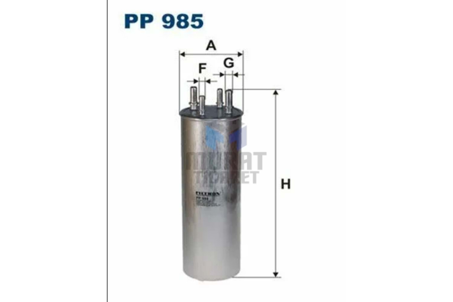 FİLTRON PP985 YAKIT FİLTRESİ (MAZOT) TRANSPORTER T5 T6 1,9 / 2,0TDI / BITDI TOUAREG 2,5TDI AXB AXC AXD AXE BAC BLJ BLK BNZ BPC 03>16