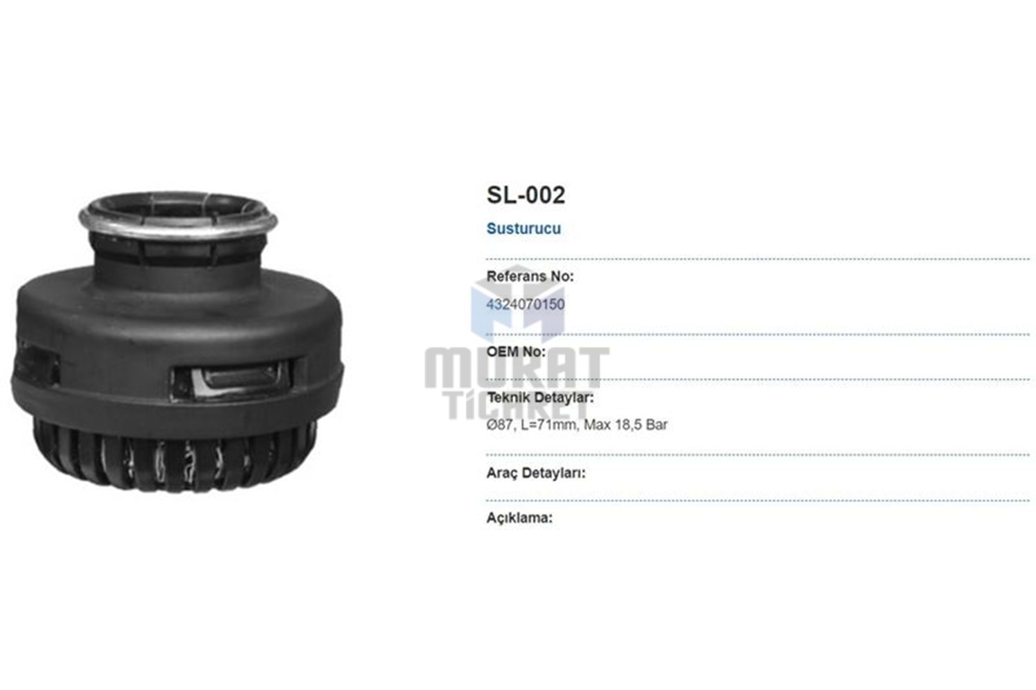 MAY SL-002 SES KESİCİ FİLTRE SEKMANLI TİP MERCEDES,DAF ,İVECO,RENOULT