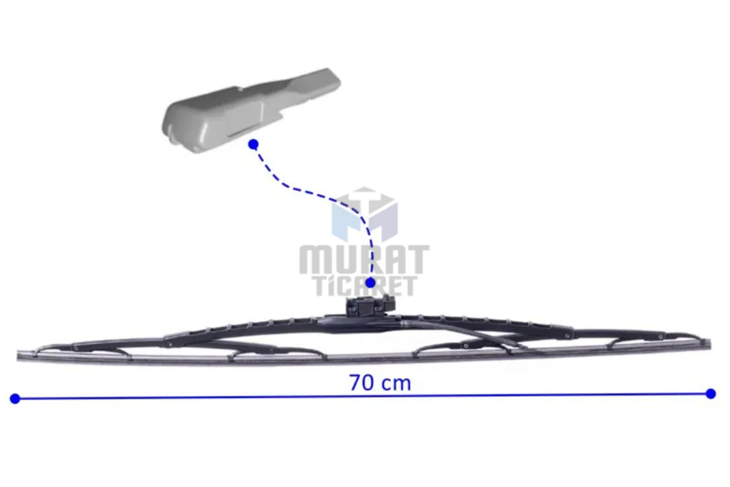 SİLBAK SS37TAF1NK AROCS, ACTROS SİLECEK SÜPÜRGESİ 700MM SU FİSKİYELİ