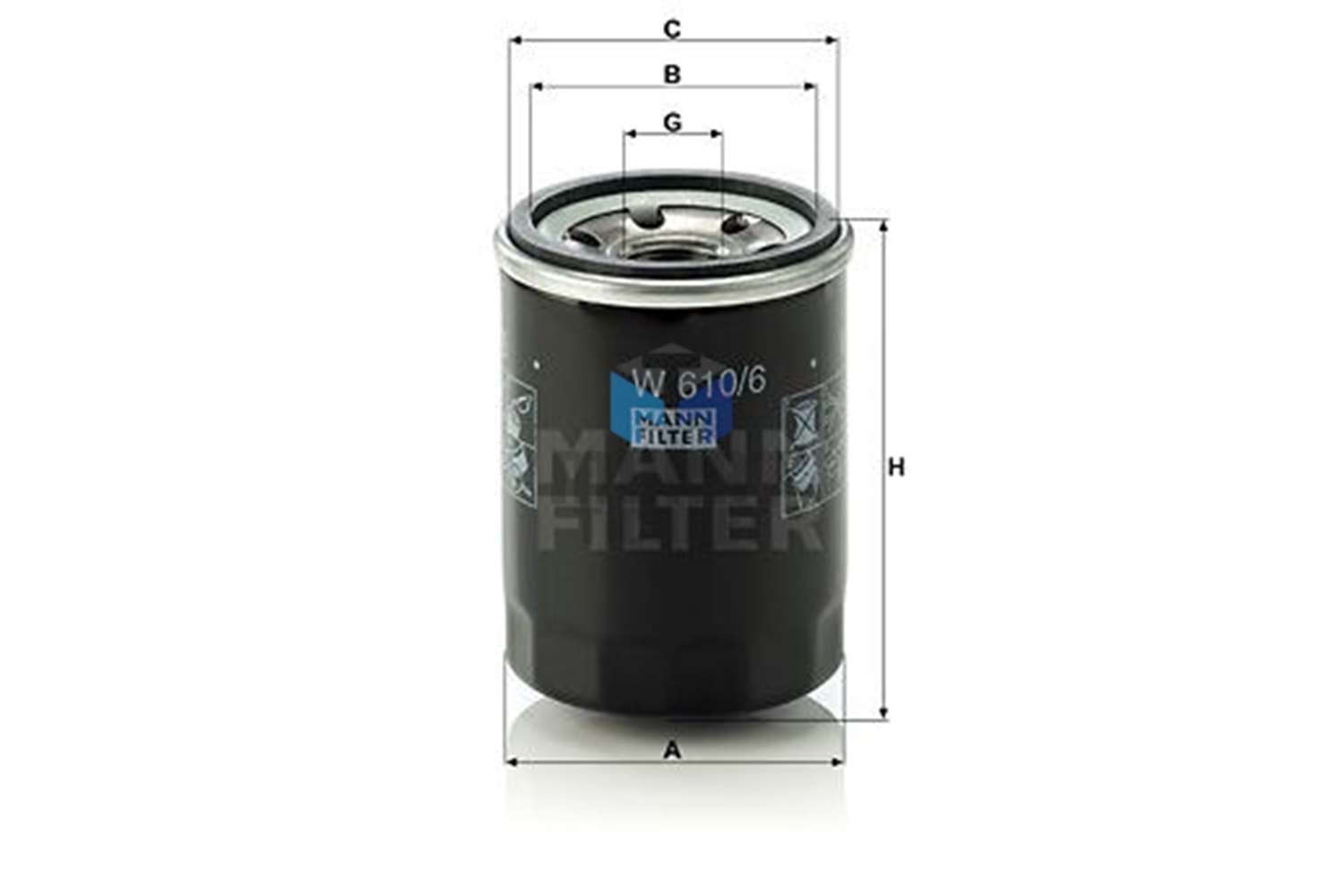 MANN FILTER W610/6 YAĞ FİLTRESİ HONDA CIVIC 2001-> CRV 2001-> JAZZ 2003-> CITY 2003-> ACCORD 2003-> CIVIC 1.5 2015-> CRV 1.5 2017->