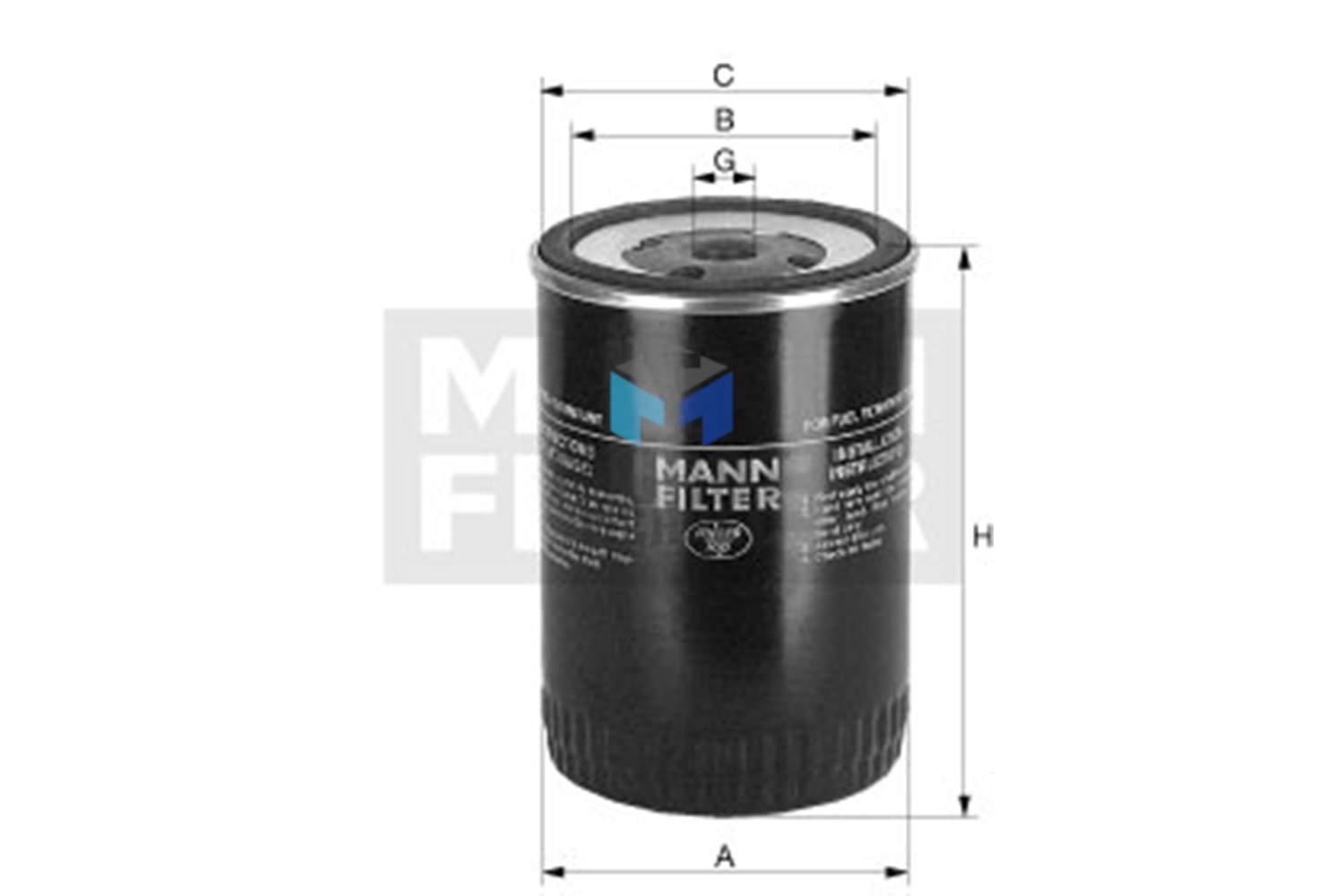 MANN FILTER WK950/3 YAKIT FİLTRESİ M.BENZ MB 800
