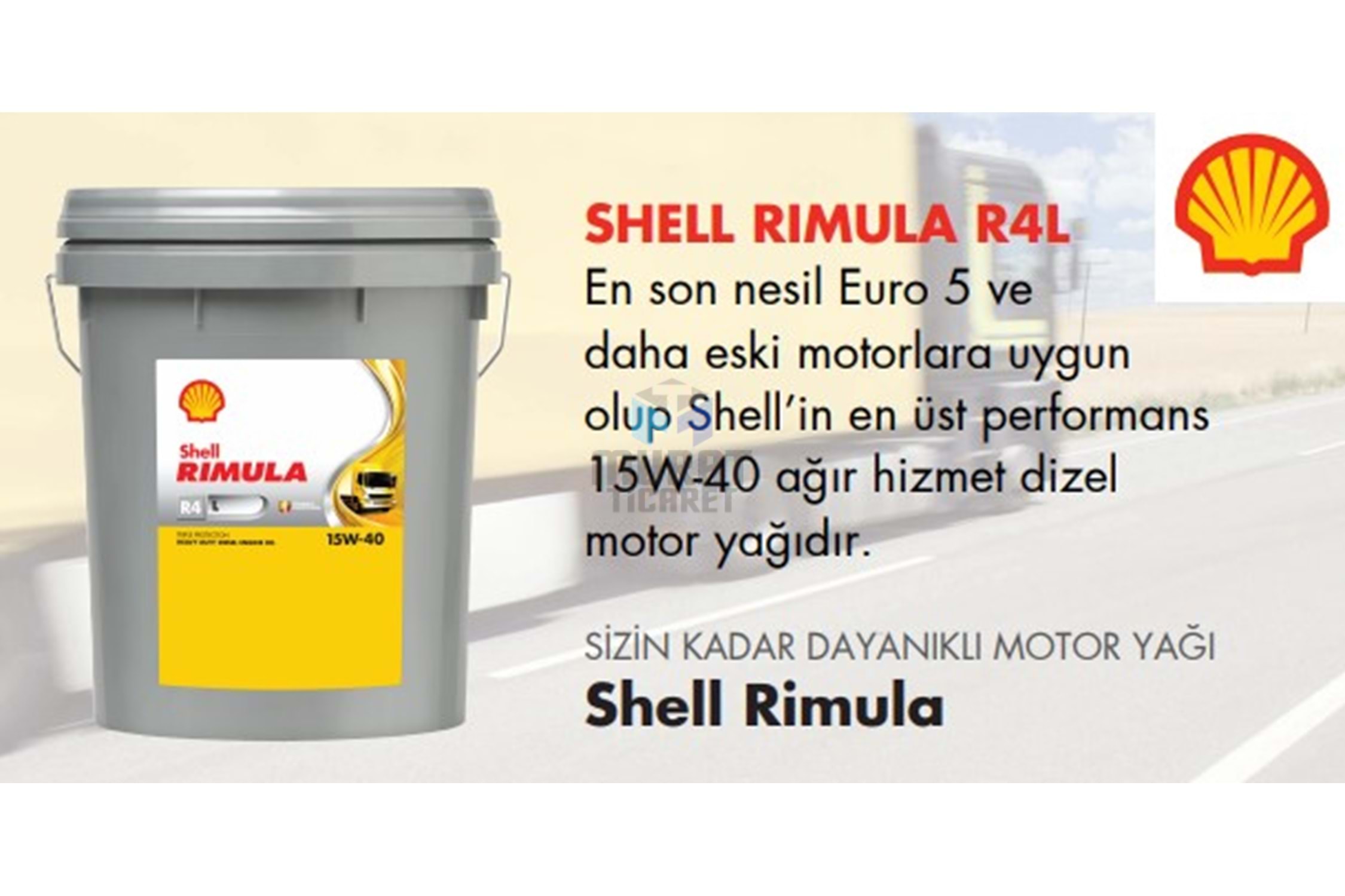 SHELL RİMULA L 15W40 17.5 KG