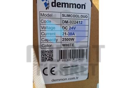 DEMMON DM-922412 24V ARAÇ PARK KLİMASI ,ÇİFT FANLI KÖMÜRSÜZ DC24V BEYAZ RENK