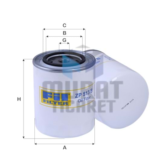 FİL FİLTER ZP513B YAĞ FİLTRESİ, NEWHOLLAND-FİAT-CASE