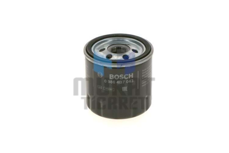 BOSCH 09864B7043 YAĞ FİLTRESİ QASHQAI 2013-> NOTE 2013-> CLIO IV 12> MEGANE IV 16> CAPTUR I 13> TALISMAN 15> SANDERO II 12> 1.5 DCI K9K