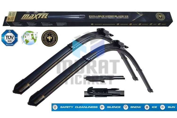 MAXTEL 12111201 SİLECEK SÜPÜRGESİ SAG / SOL TAKIM 700 / 650MM (MUZ TIP) P307 P307 SW 10 / 04> VITO