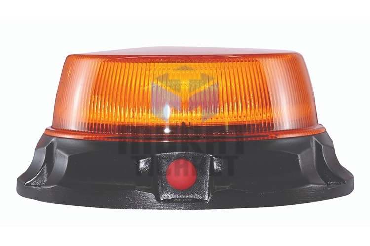 WOLFRAM 31118 Ledli Tepe Döner İkaz Lambası 12/24v Civata/ Vantuz ve Mıknatıs Bağlantılı 10 Fonksiyon E9-Belgeli