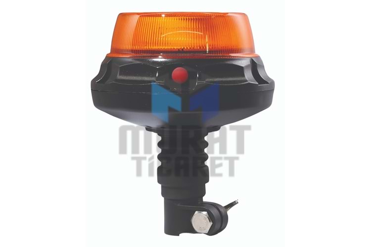 WOLFRAM 31119 Ledli Tepe Döner İkaz Lambası 12/24v Körüklü 10 Fonksiyon (bağlantı demiri hariç gönderilir)