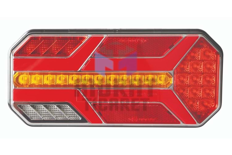 WOLFRAM 40253 DORSE STOP LAMBASI NEON RÖMORK TİPİ SAĞ KAYAR LEDLİ SOL