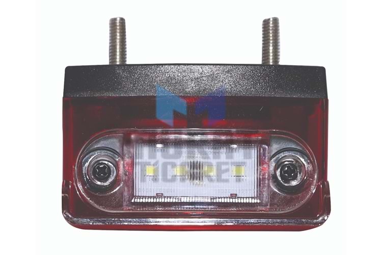 WOLFRAM 40504 PLAKA LAMBASI LEDLİ 12/24V KIRMIZI KAPAKLI