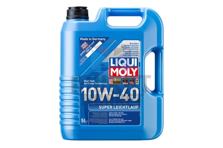 LİQUI MOLY 10W40 5LT SUPER LEİCHTLAUF DÖRT MEVS,M SENTETİK MOTOR YAĞI