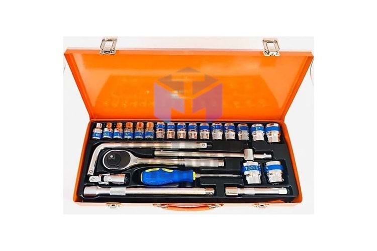 BRM TOOLS 25 PARÇA 1/2 LOKMA SETİ KROM VANADYUM