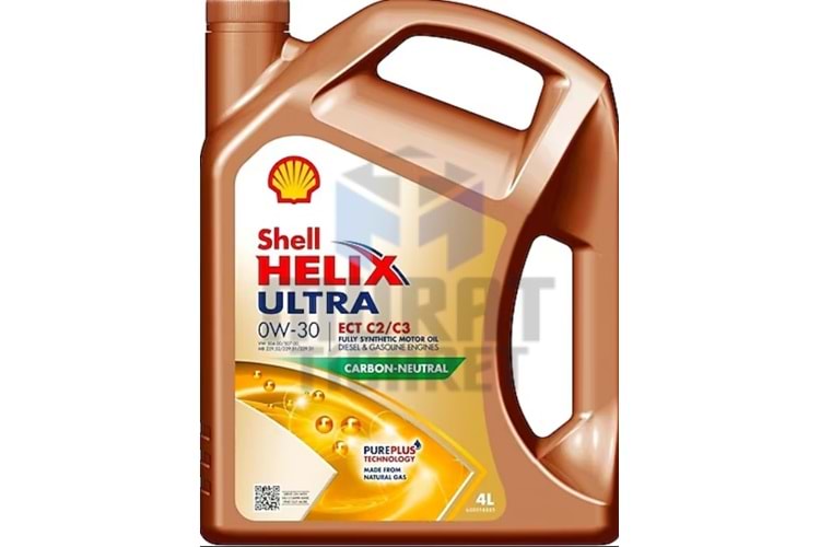 SHELL HELİX ULTRA 0W30 ECT C2/C3 TAM SENTETİK MOTOR YAĞI 4LT
