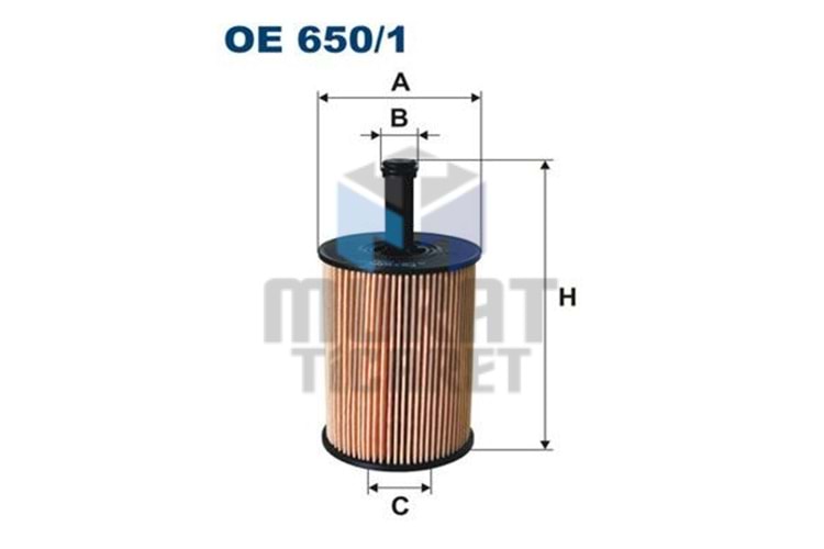 FİLTRON OE650/1 YAĞ FİLTRESİ CADDY III GOLF V / VI /