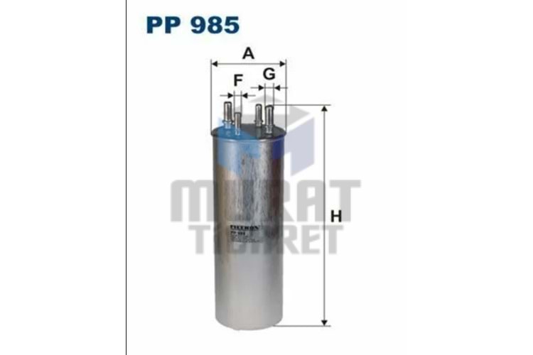 FİLTRON PP985 YAKIT FİLTRESİ (MAZOT) TRANSPORTER T5 T6 1,9 / 2,0TDI / BITDI TOUAREG 2,5TDI AXB AXC AXD AXE BAC BLJ BLK BNZ BPC 03>16